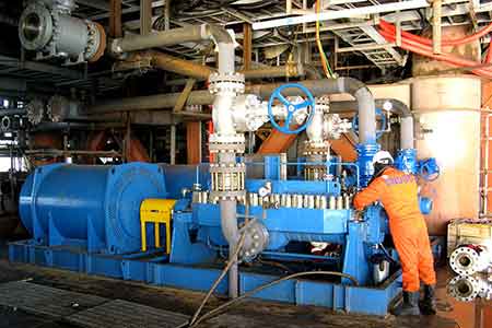 KHP系列卧式中开多级leyucom乐鱼官网在中海油海上平台使用现场