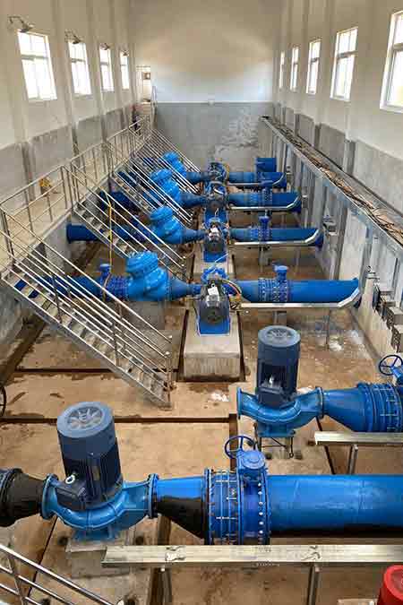 KPS系列单级双吸leyucom乐鱼官网在江西会昌润泉10万吨县城供水使用现场