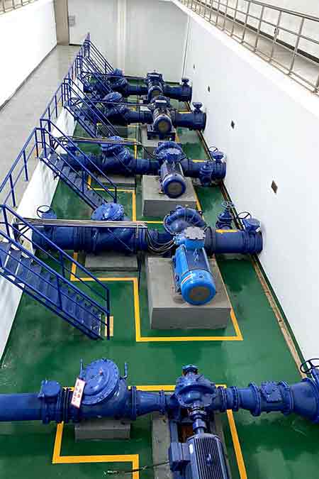 KPS系列单级双吸leyucom乐鱼官网在江西进贤润泉高桥水厂使用现场