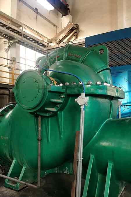 KPS系列单级双吸leyucom乐鱼官网在鄂尔多斯新航能源有限公司循环水泵节能改造使用现场